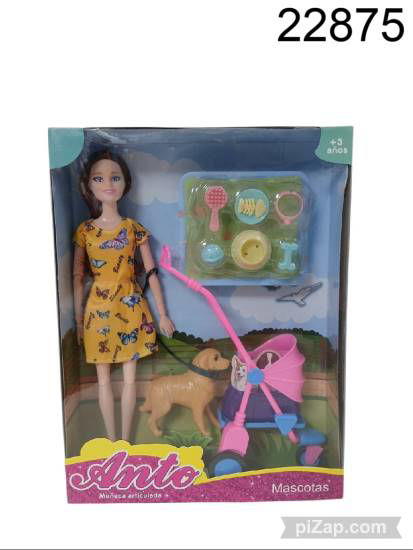 Imagen de MUÑECA ANTO C/MASCOTA Y ACCESORIOS  8.26